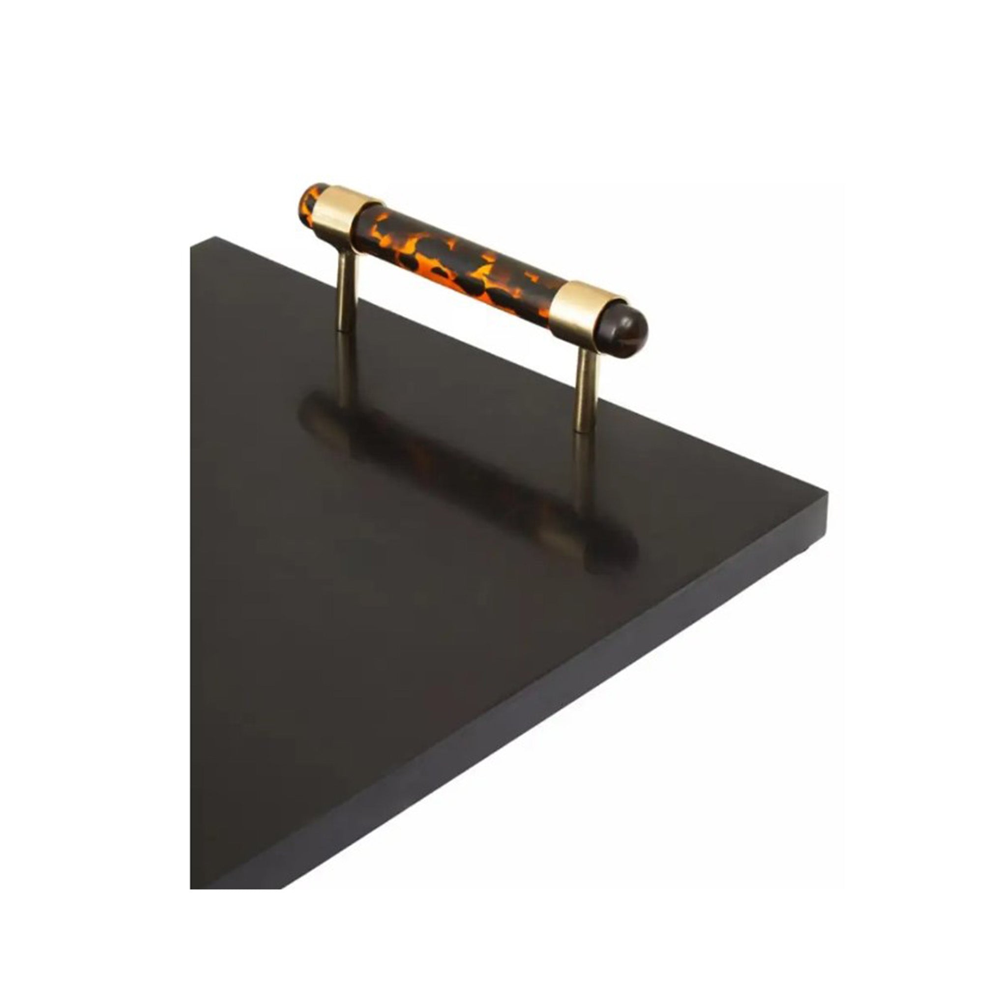 Rectangular Tortoise Shell Handle Tray